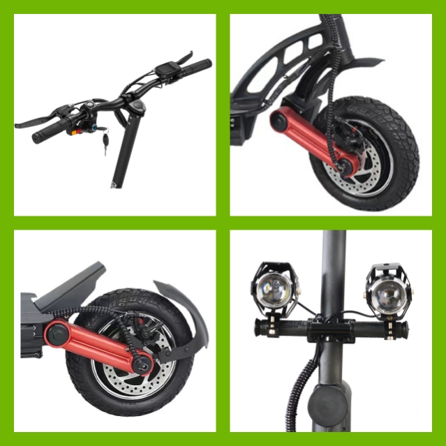 Scooter e motor duplo de 30 mph com longo alcance